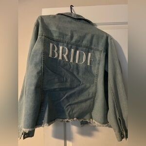Embroidered bride denim jacket